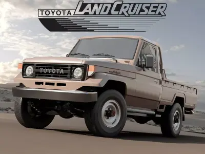 Toyota landcruiser1991 pickup 3D model