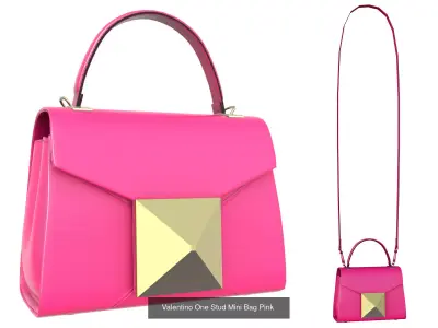 Valentino One Stud Mini Bag  3D Model Pack