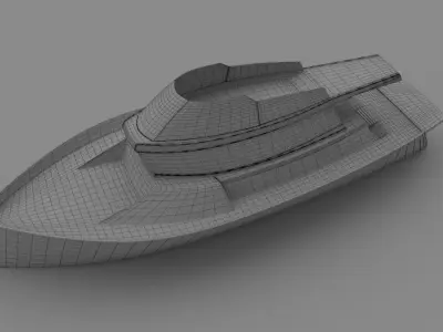 Yacht Conceptual  Free low-poly 3D model