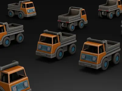 Toy  DUMP truck TEXTURED 3D model