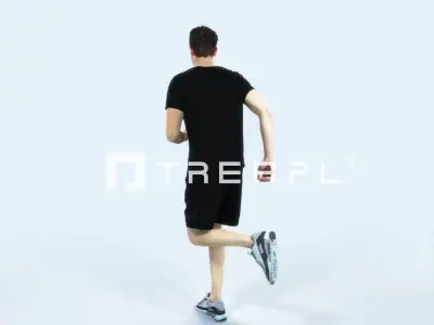 Virtue 02B Running Jogging Football Sports Man Low-poly 3D model purchase