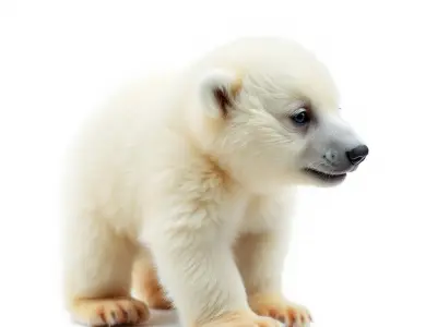 Adorable Polar Bear Cub D Model Pack Low-poly 3D model