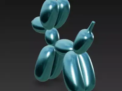Balloon dog 01 collectable Free 3D print model