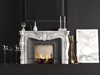 Decoration Set for the room 01 3D model