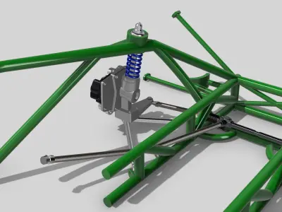 1967 STANG PROMOD TUBULAR CHASSIS SUSPENSION BRAKES STEERING 3D print model