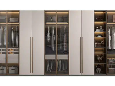 wardrobe Cabinets monomer Modern decoration 3D model