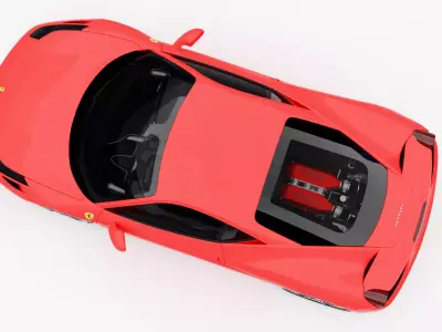 Ferrari 458 Italia Low-poly 3D model