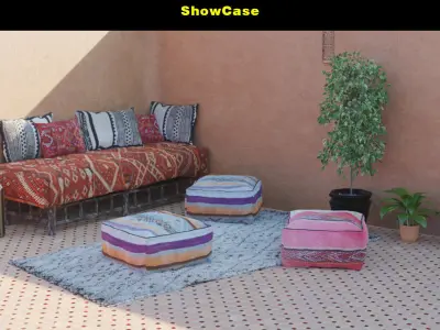 Moroccan Terrace indoor-outdoor floor 4K PBR texture Texture