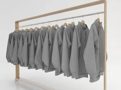 Clothing Rack 2 3D model