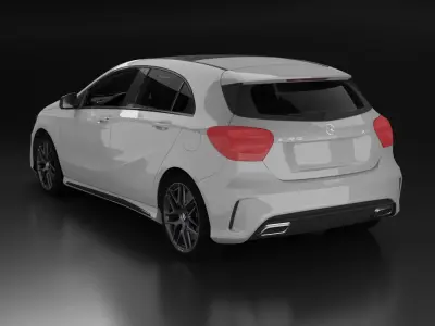 Mercedes A200 Low-poly 3D model