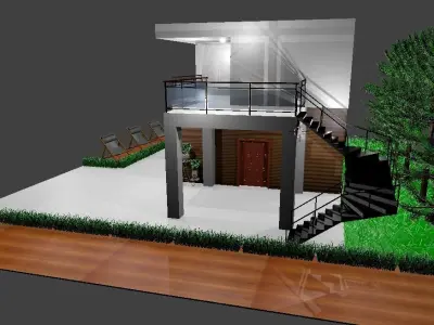 Luxury Modern House 3D model buy