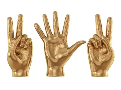 Sculpture Hands Sign 3D model