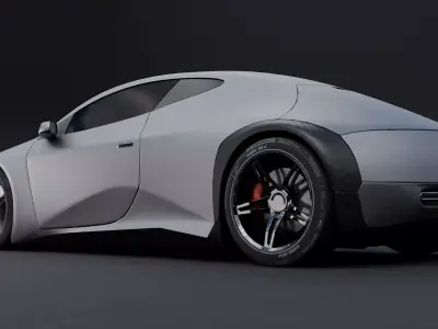 Futuristic Concept Car  - Original Design 3D model