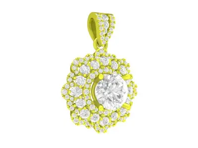 A7480 HongKong Style Luxury Diamond Women Pendant 3D Model 3D print model