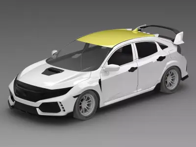 CIVIC TYPE R FK8 Roof Exterior Surface Model - 3D Laser-Scanned 3D model