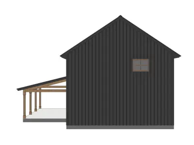 Barndominium House 002 - Archimple LLC Low-poly 3D model