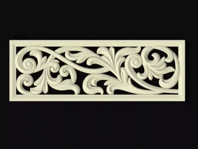 Central decor ornament for furniture 3D model 565