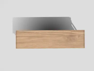 Contemporary bar counter in natural wood aged color 3D model