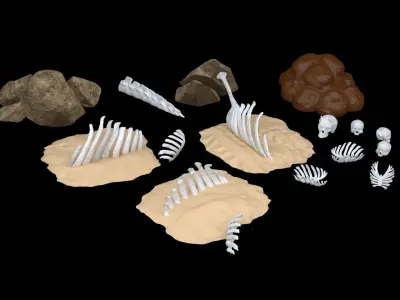 Jabbas Throne Room - Set 9a - Rancor Cave Attributes 1-12 scale Free 3D print model