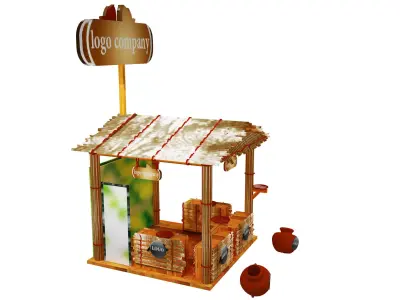Booth Exhibition Stand a597c 3D model