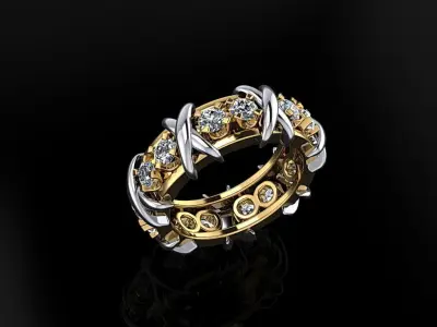 Tiffany Ring 3D print model 3
