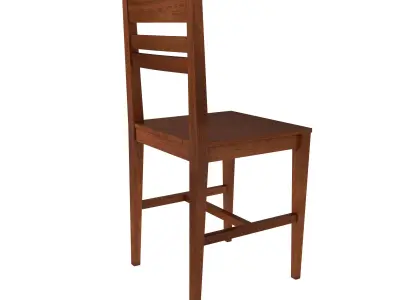 Chair wooden dining Free 3D model