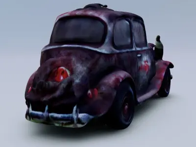 apocalypse car rusty beetle  Free 3D model
