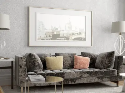 Redshift - C4D Scene files - Living Room Interior 3D model 3D model