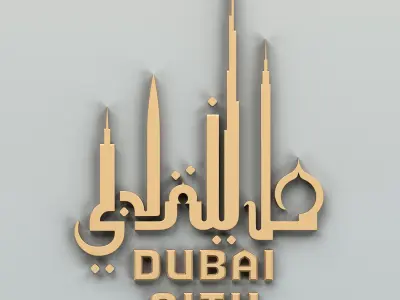 Dubai city emblem 3D model