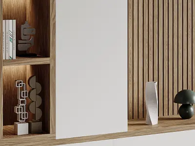 Modern TV Wall 019 3D model