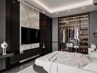 Luxurious bedroom interior design  3D model