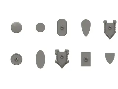 TwindBricks3D - Minifigures Shield Pack 1 3D print model