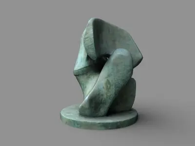 Modern Sculpture Low-poly 3D model