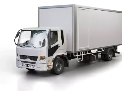 Mitsubishi Fuso Fighter Cargo Truck 3D model