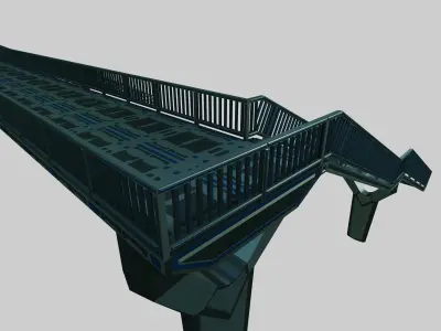 SCIFI-Pedestrian Bridge- Type-1 3D model