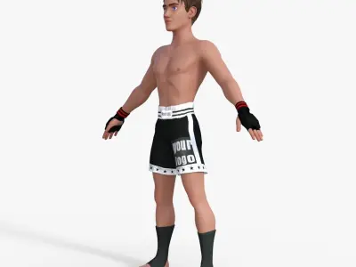 Boxer Boy Character 3D model
