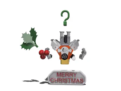 Christmas Ornament Hemi Engine 3D print model