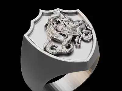 EPIC ring silver gold sterling printable jewelry 3D model 3D print model