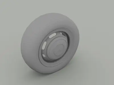 Mercedes 300SL Wheel Low-poly 3D model