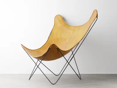 Leather butterfly chair 3D model