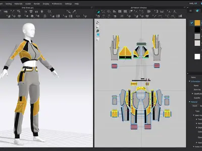 Female sport outfit   Model 2 3D model