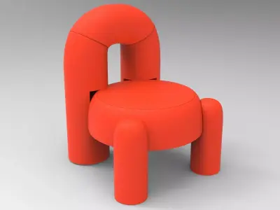 Brando Armchair Low-poly 3D model