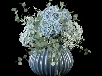 Hydrangea bouquet 3D model