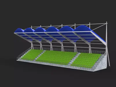 Stadium seating tribune 3D model