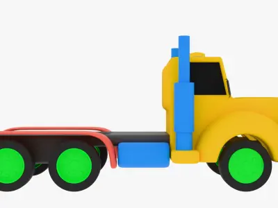 Cartoon truck 3D model by maheshkankad8