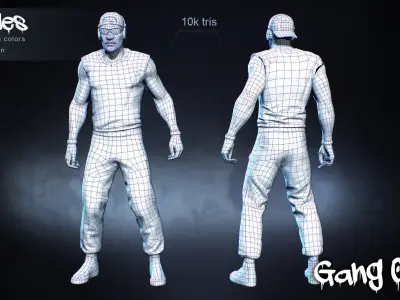 Male Gang 06 Low-poly 3D model