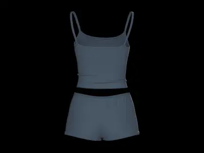 Female underwear set 3D model