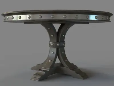Vintage West Extendable Dining Table 3D model