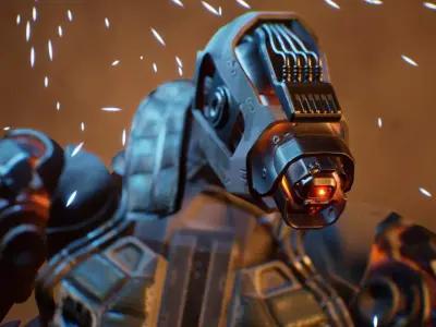 Sci-fi Robot Low-poly 3D model