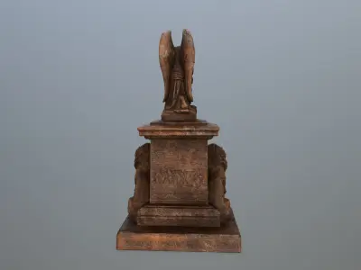 statue 4 of angel Low-poly 3D model